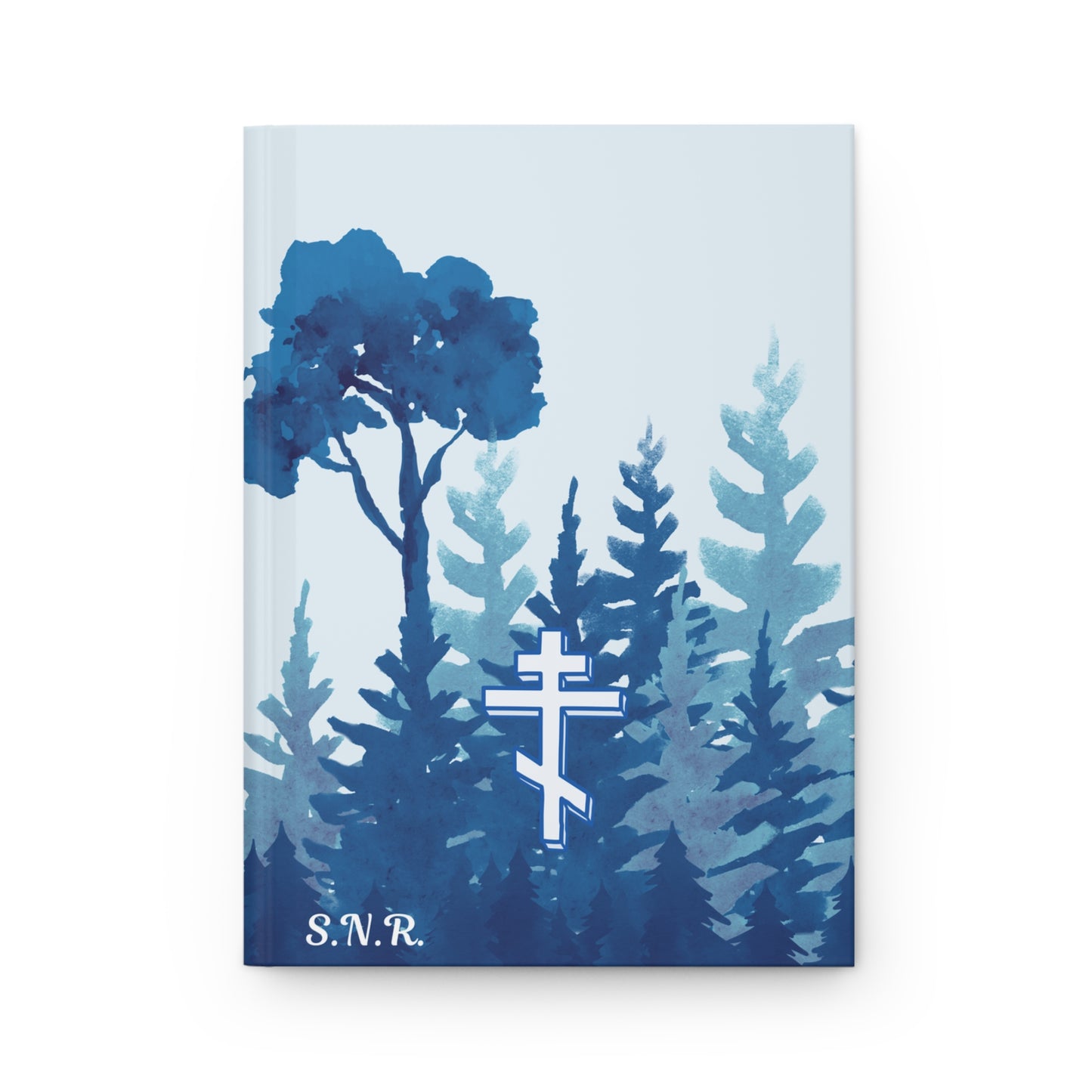 Personalized Orthodox Cross Blue Journal - Hardcover Journal Matte