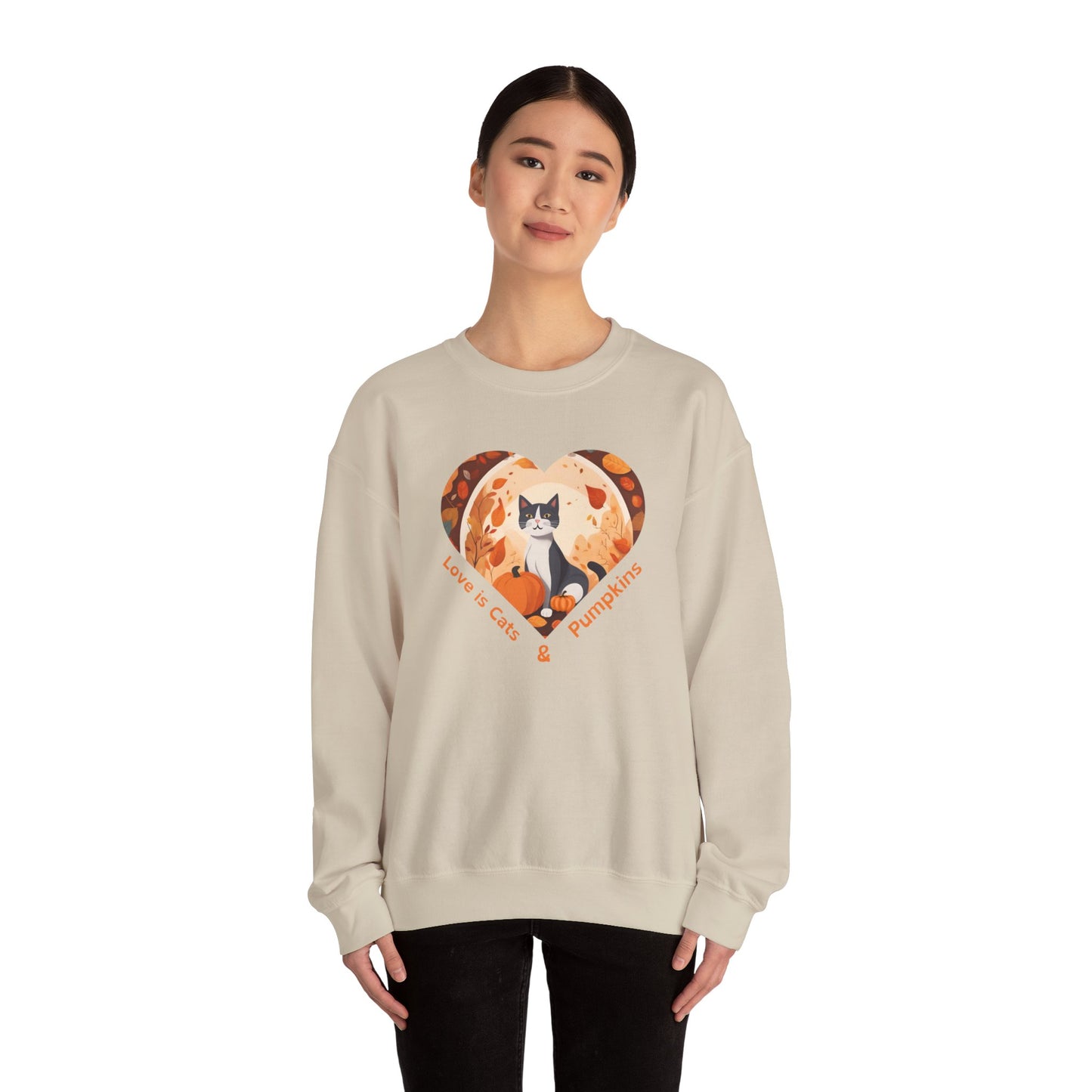 Love is Cats & Pumpkins Autumn Sweatshirt