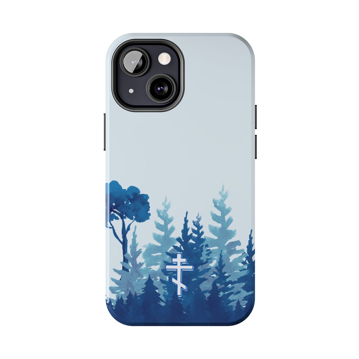 Orthodox Cross Blue Forest iPhone Case