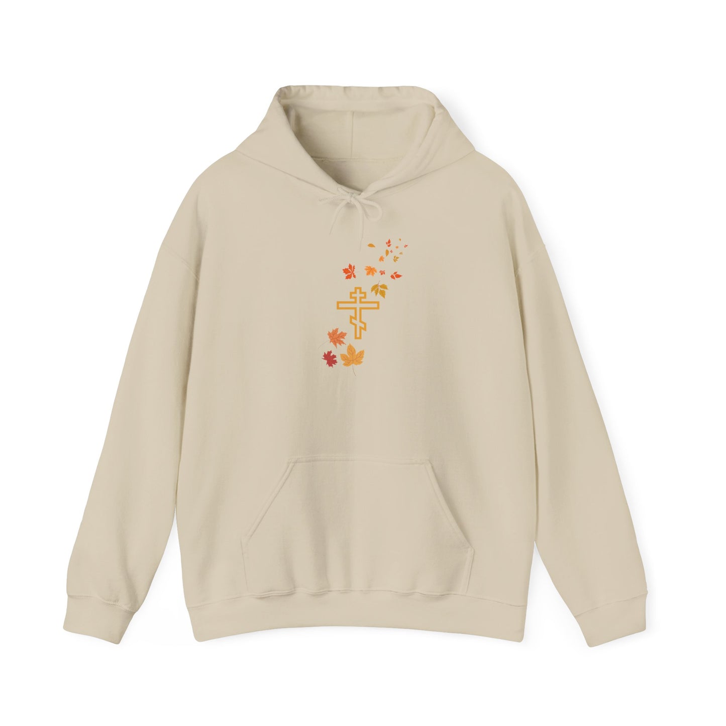 Fall Thanksgiving Orthodox Cross Hoodie