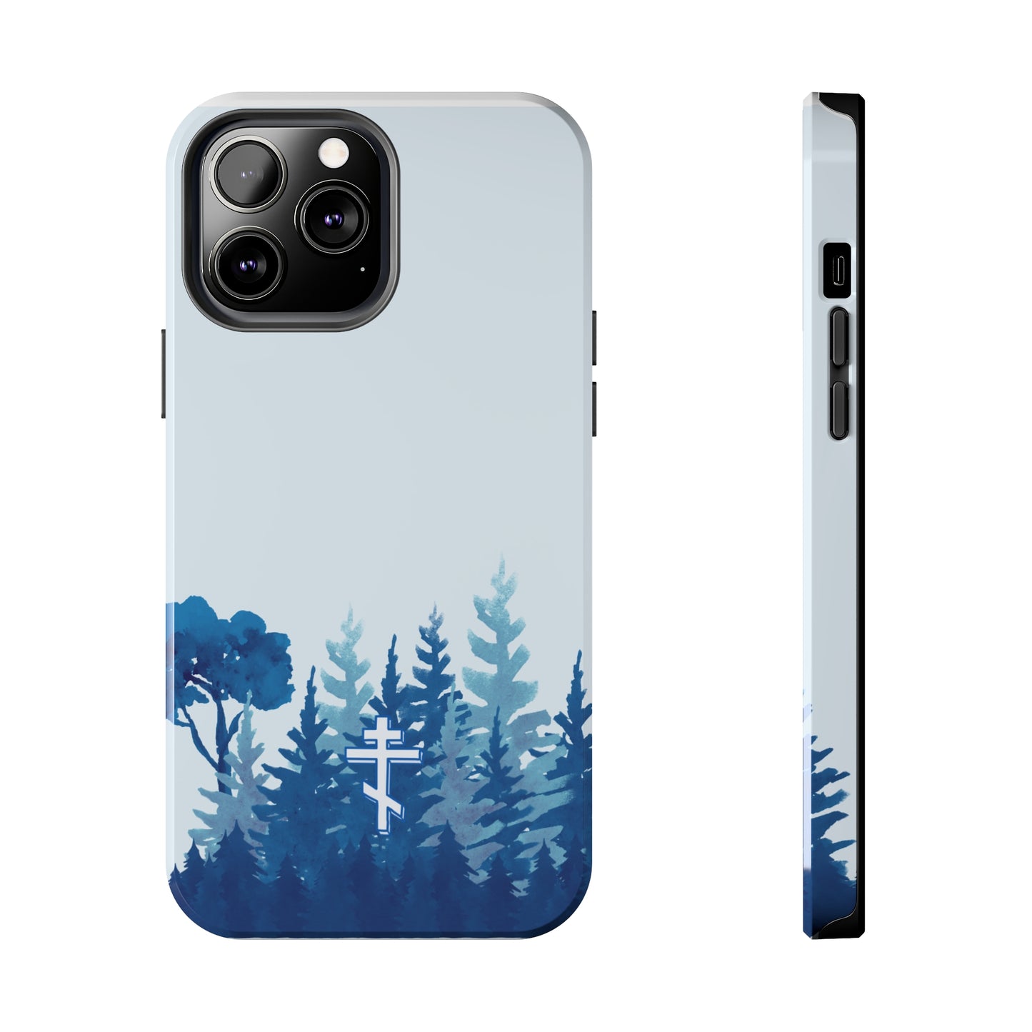 Orthodox Cross Blue Forest Tough iPhone Case