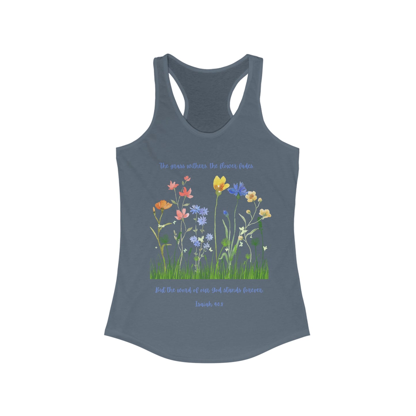 Isaiah 40:8 Racerback Tank Top