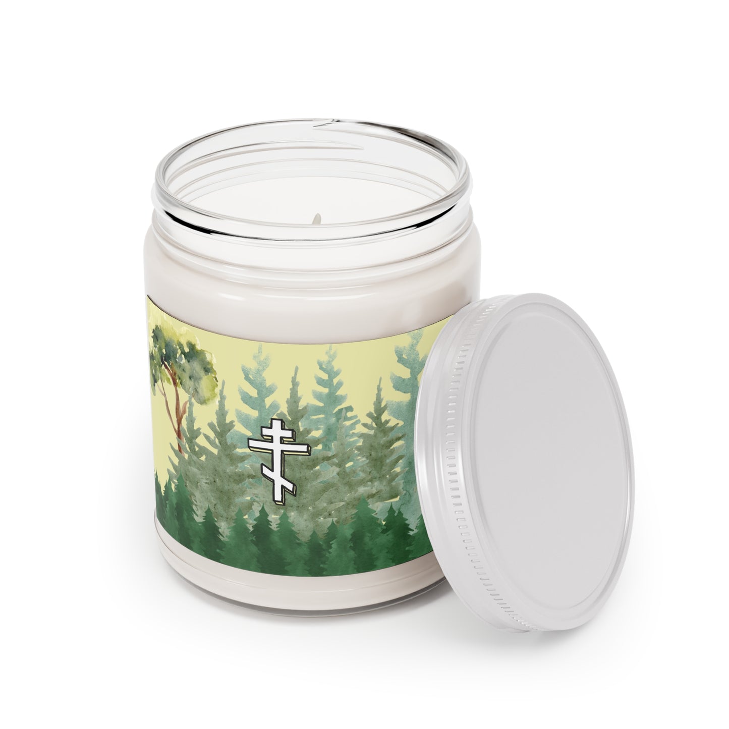 Scented Soy Candle ~ Orthodox Cross Forest