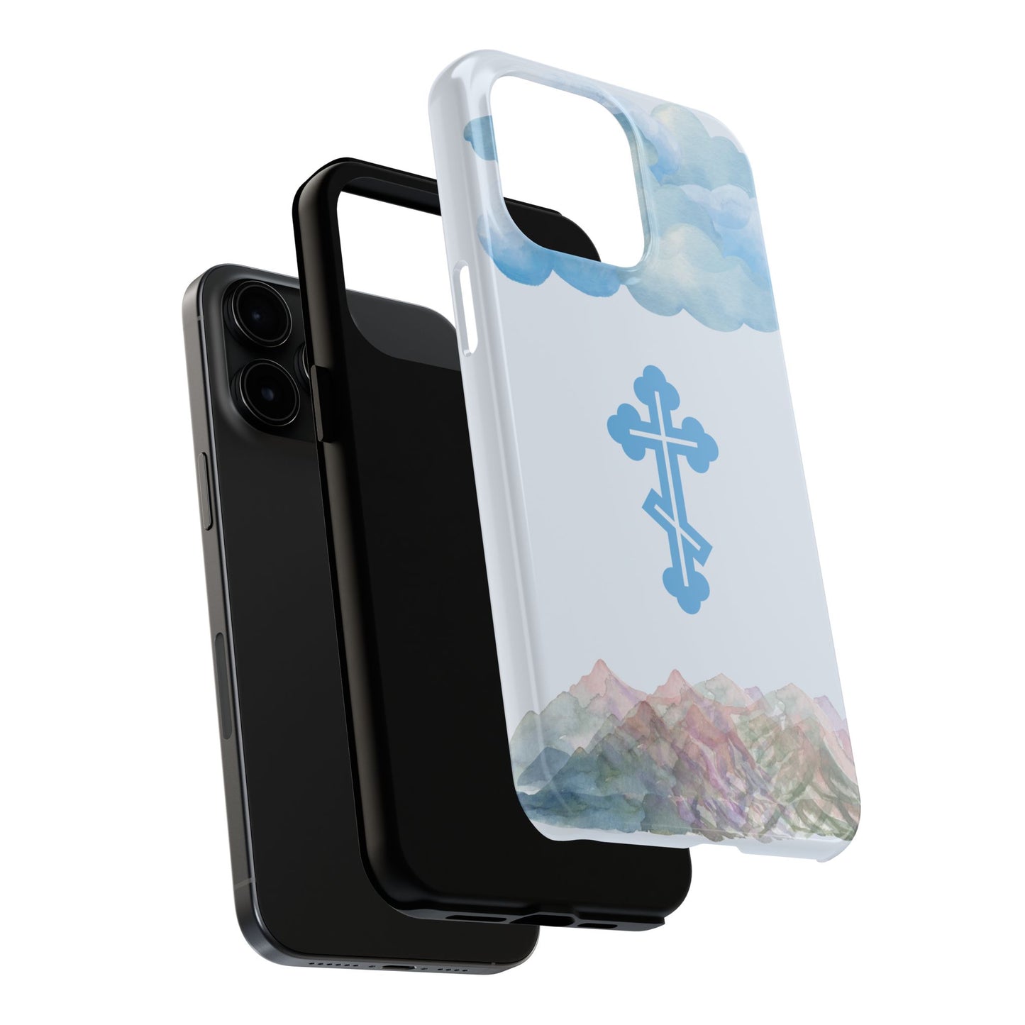 Mountain Clouds Orthodox Cross Tough iPhone Case