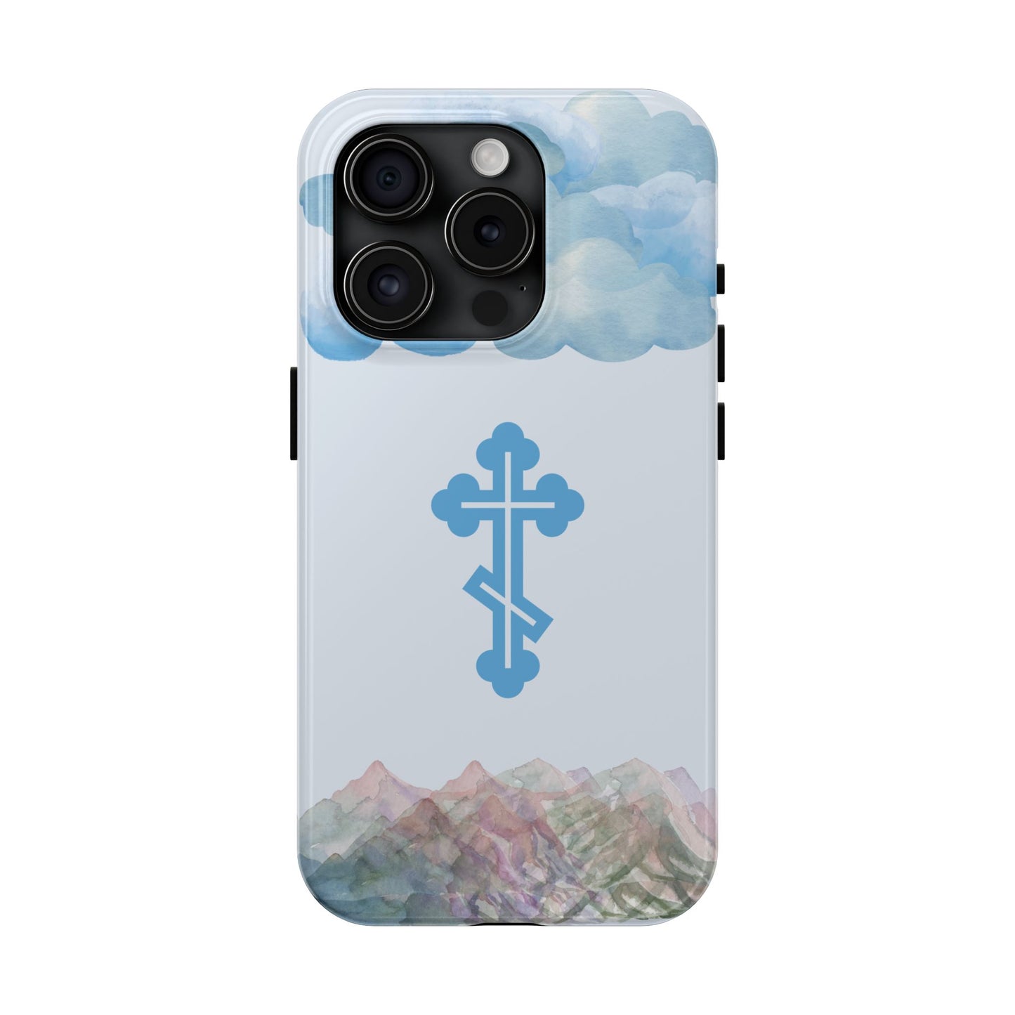 Mountain Clouds Orthodox Cross Tough iPhone Case