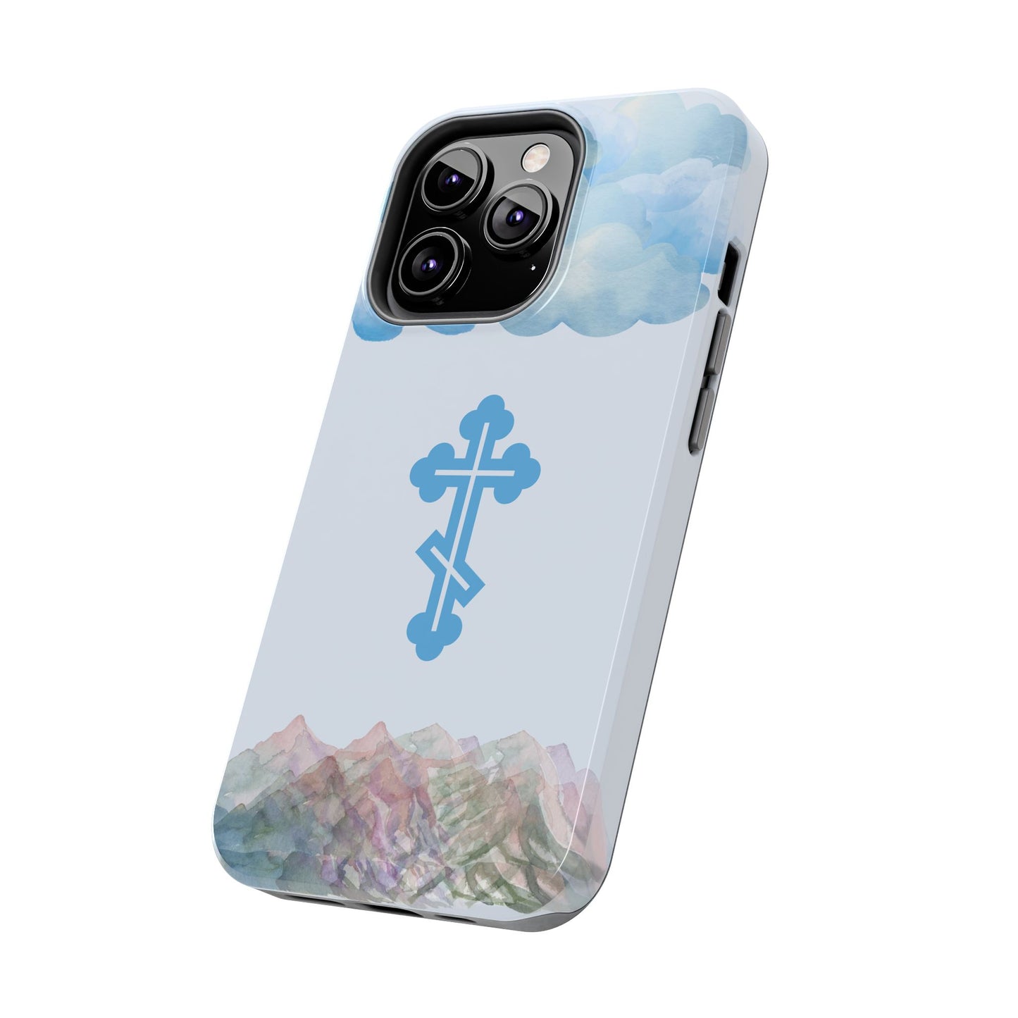 Mountain Clouds Orthodox Cross Tough iPhone Case