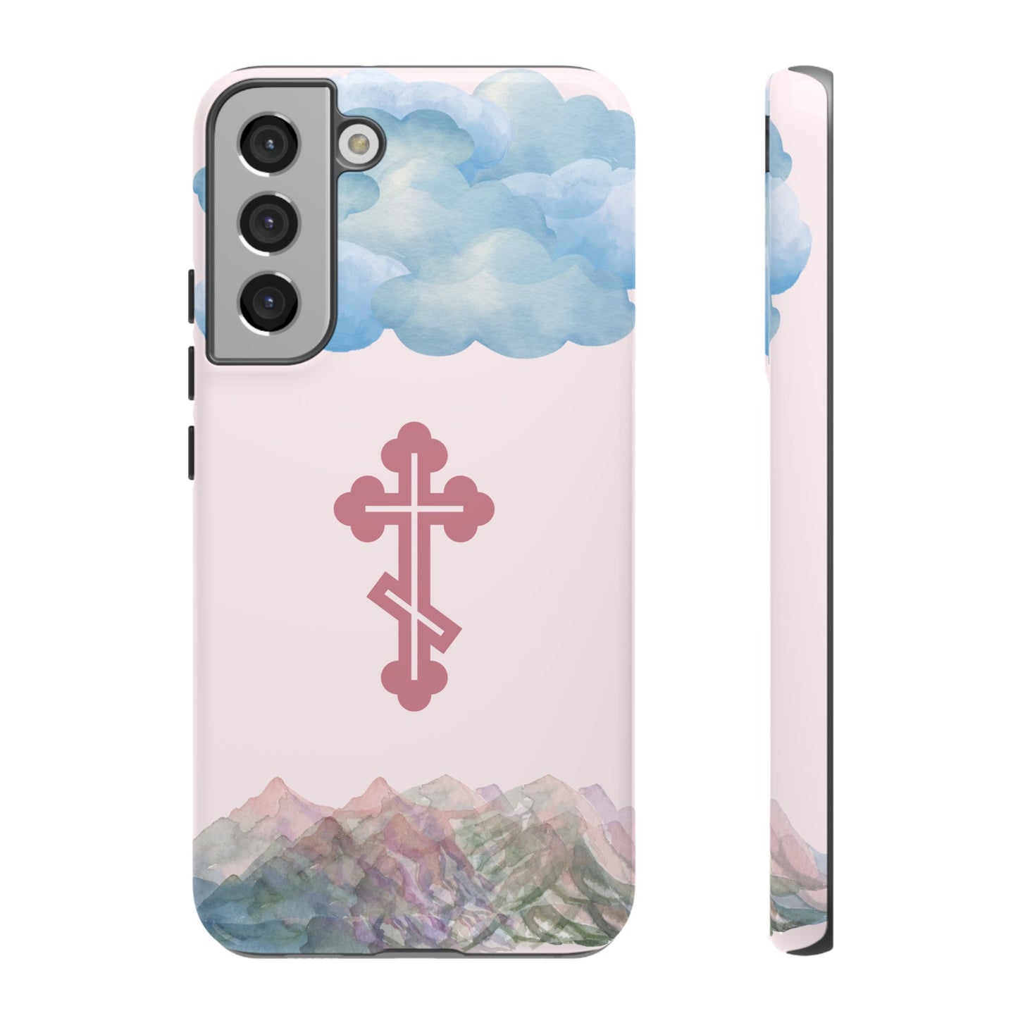 Mountain Clouds Orthodox Cross Tough Phone Case