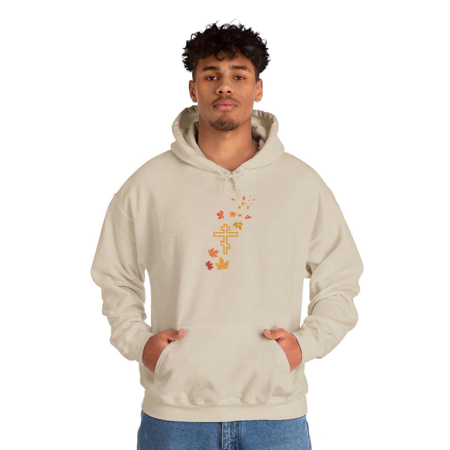 Fall Thanksgiving Orthodox Cross Hoodie