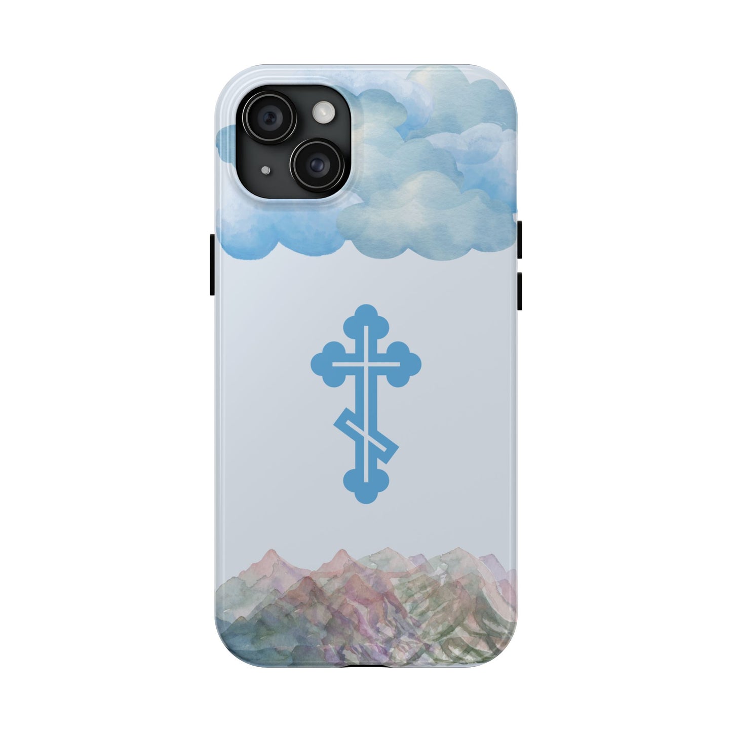 Mountain Clouds Orthodox Cross Tough iPhone Case