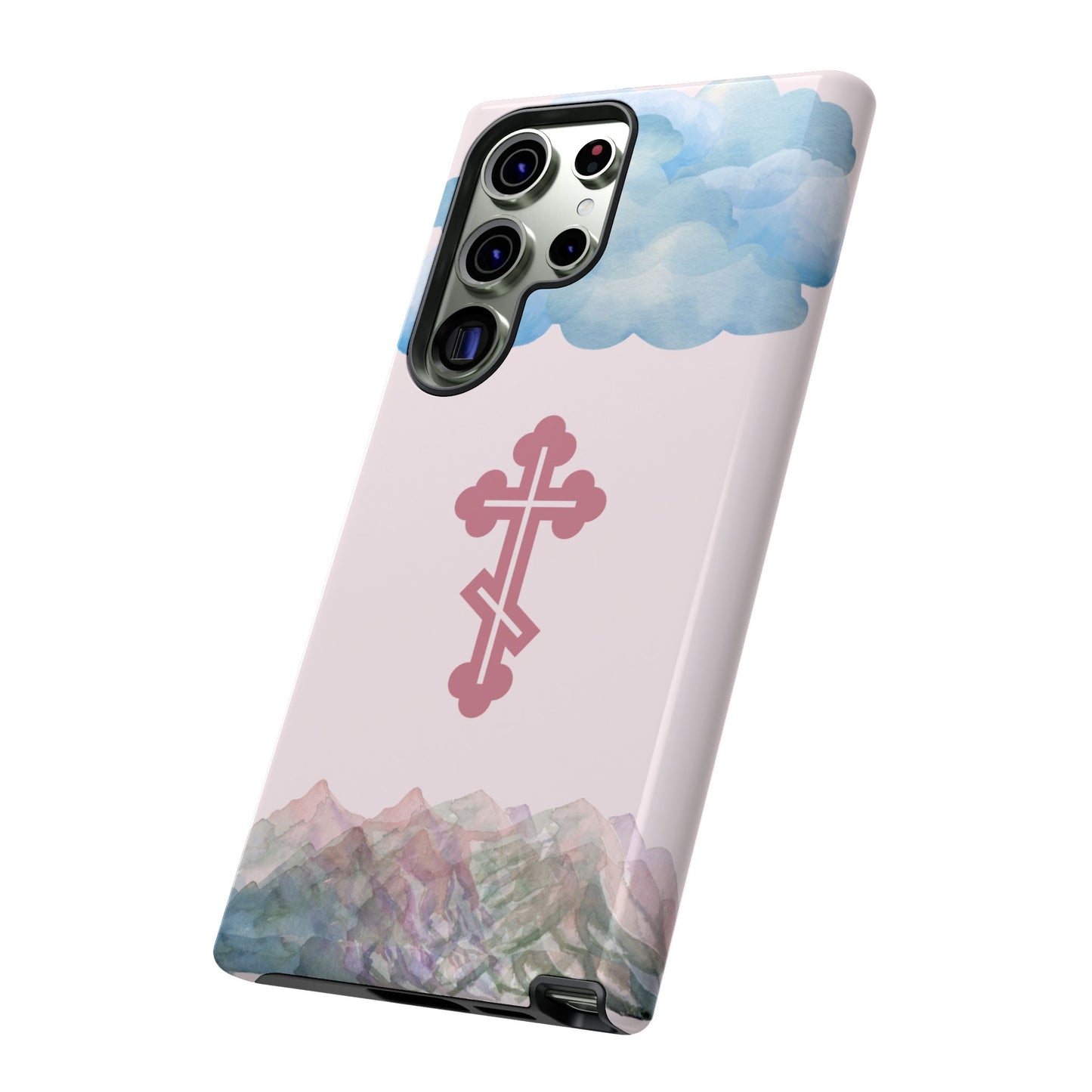 Mountain Clouds Orthodox Cross Tough Phone Case