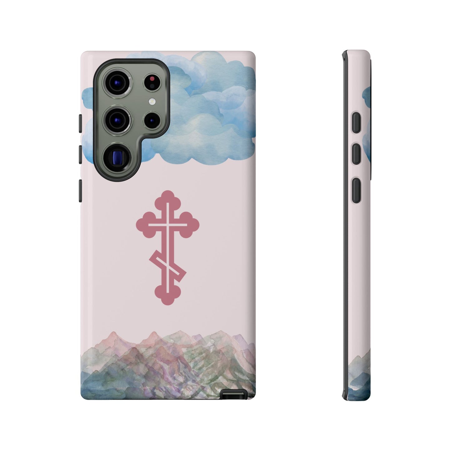 Mountain Clouds Orthodox Cross Tough Phone Case