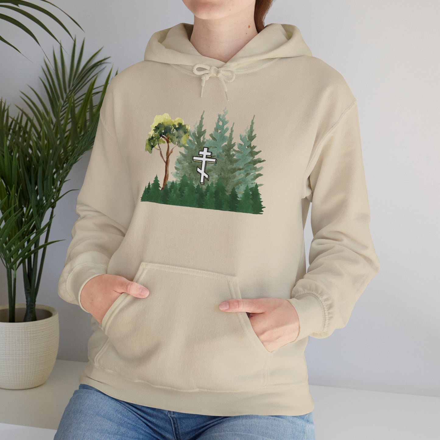 Orthodox Cross Forest Hoodie