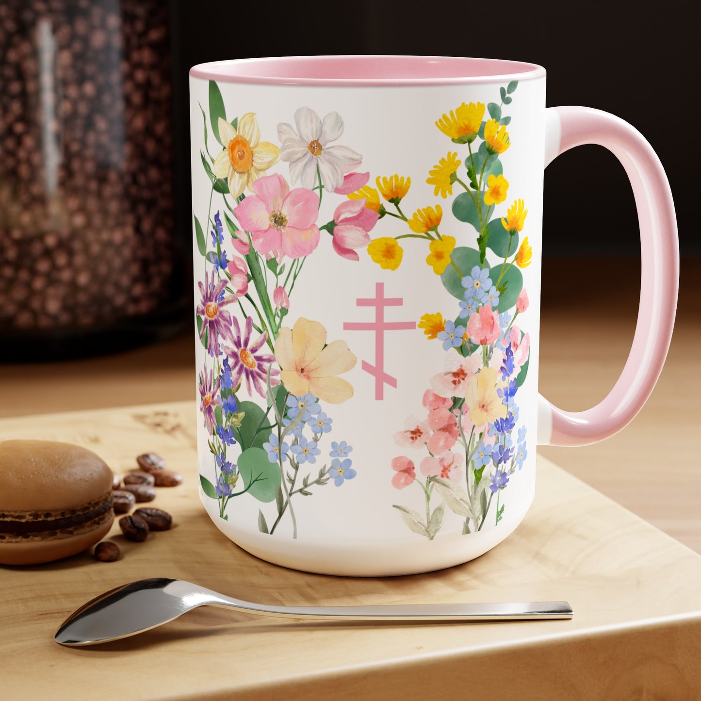 Orthodox Cross Flower Mug