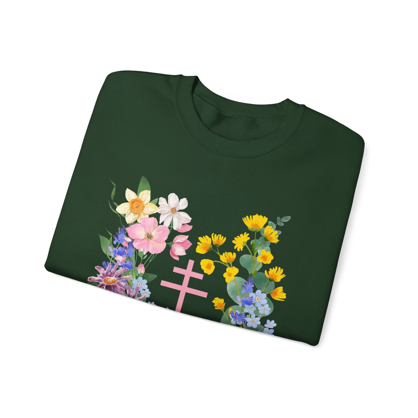 Wildflower Orthodox Cross Crewneck Sweatshirt