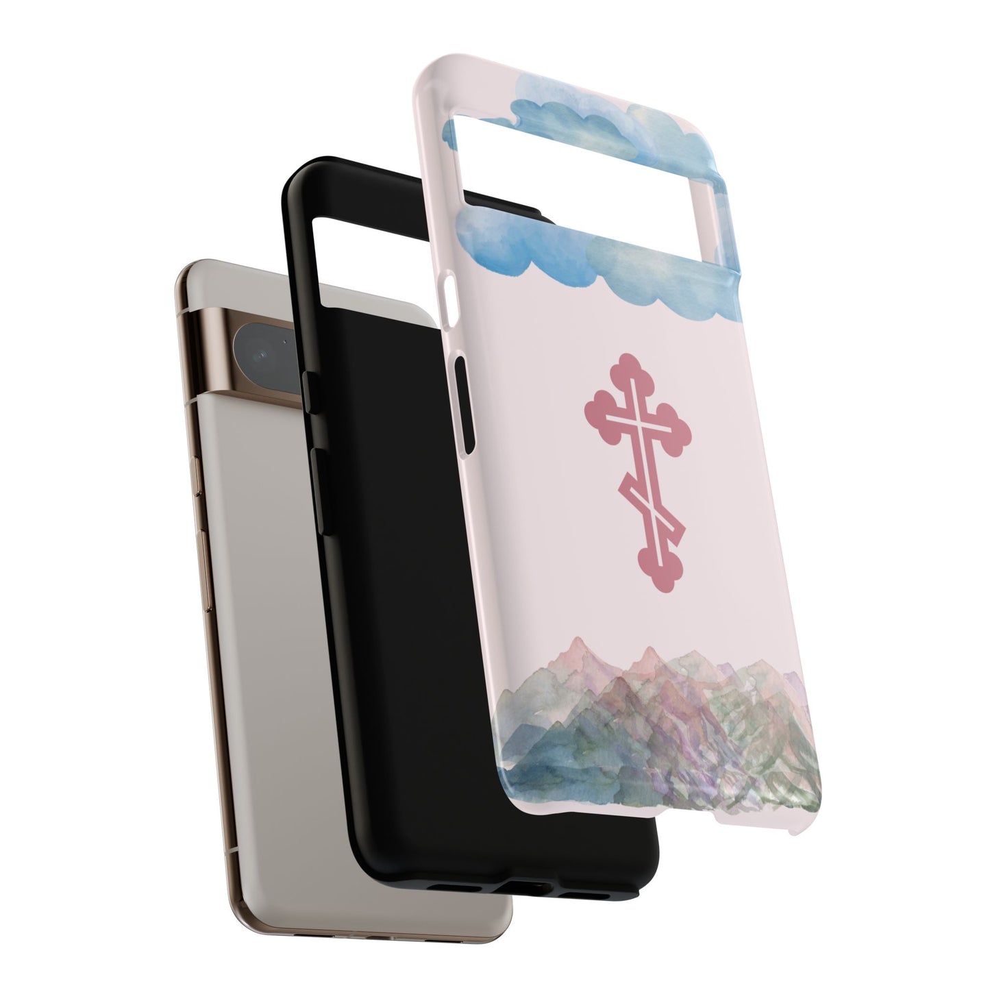 Mountain Clouds Orthodox Cross Tough Phone Case