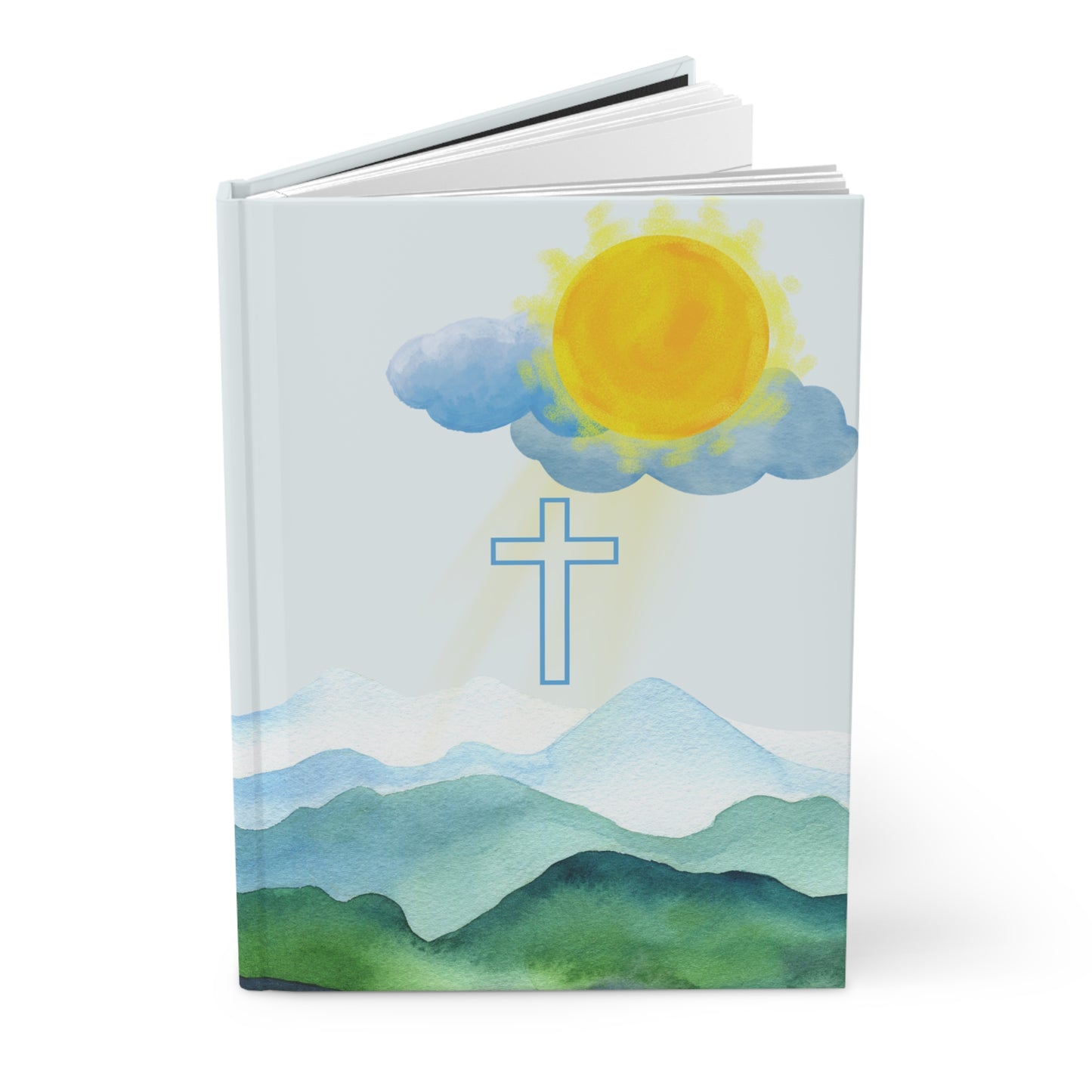 Sunrise Mountain Scene Cross Journal - Hardcover Journal Matte