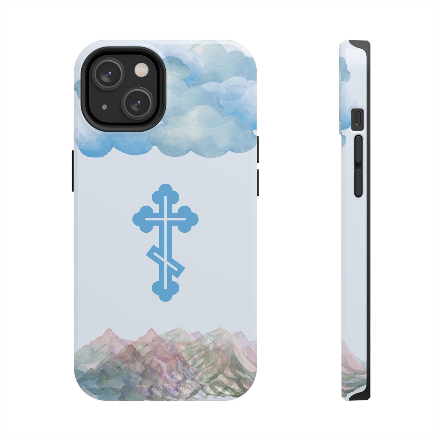 Mountain Clouds Orthodox Cross Tough iPhone Case