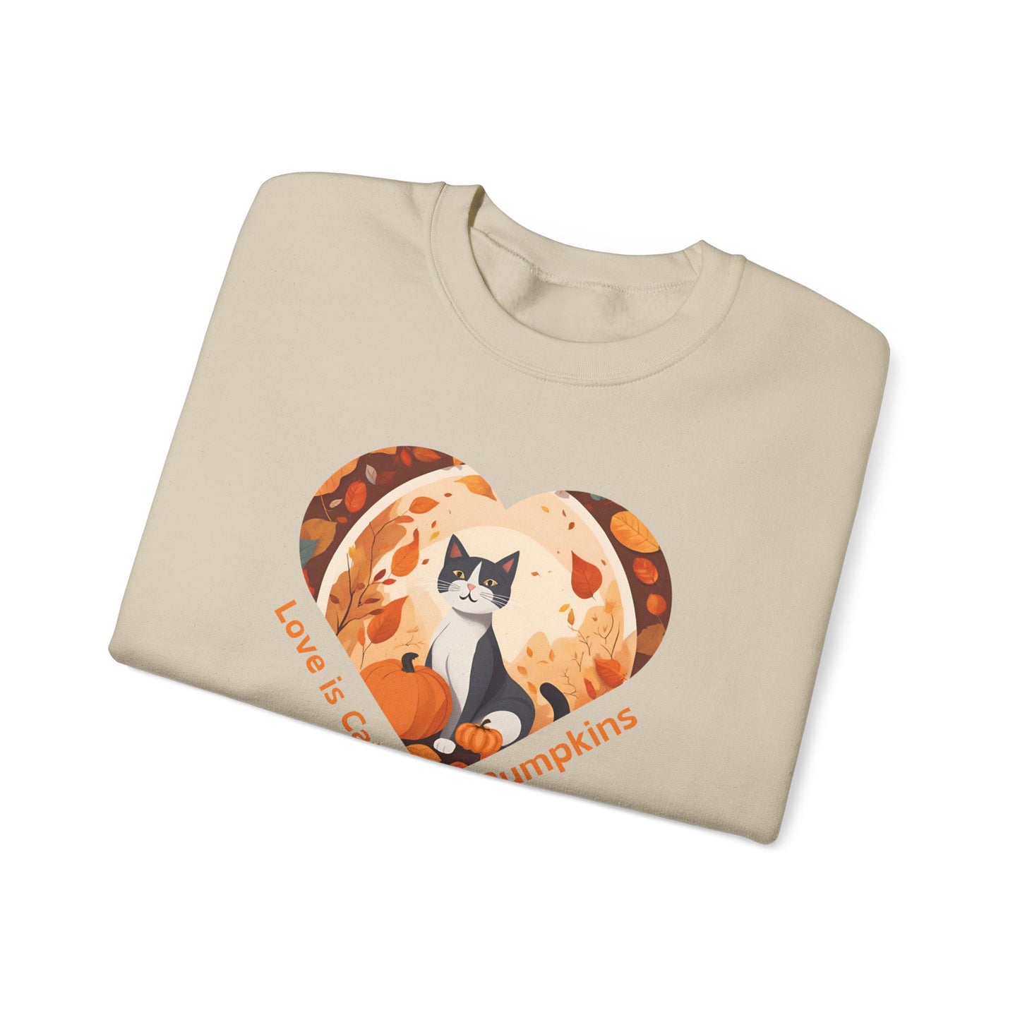 Love is Cats & Pumpkins Autumn Sweatshirt