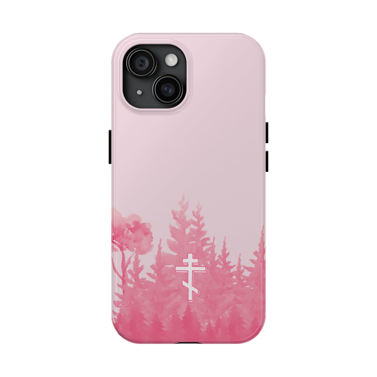 Orthodox Cross Pink Forest iPhone Case