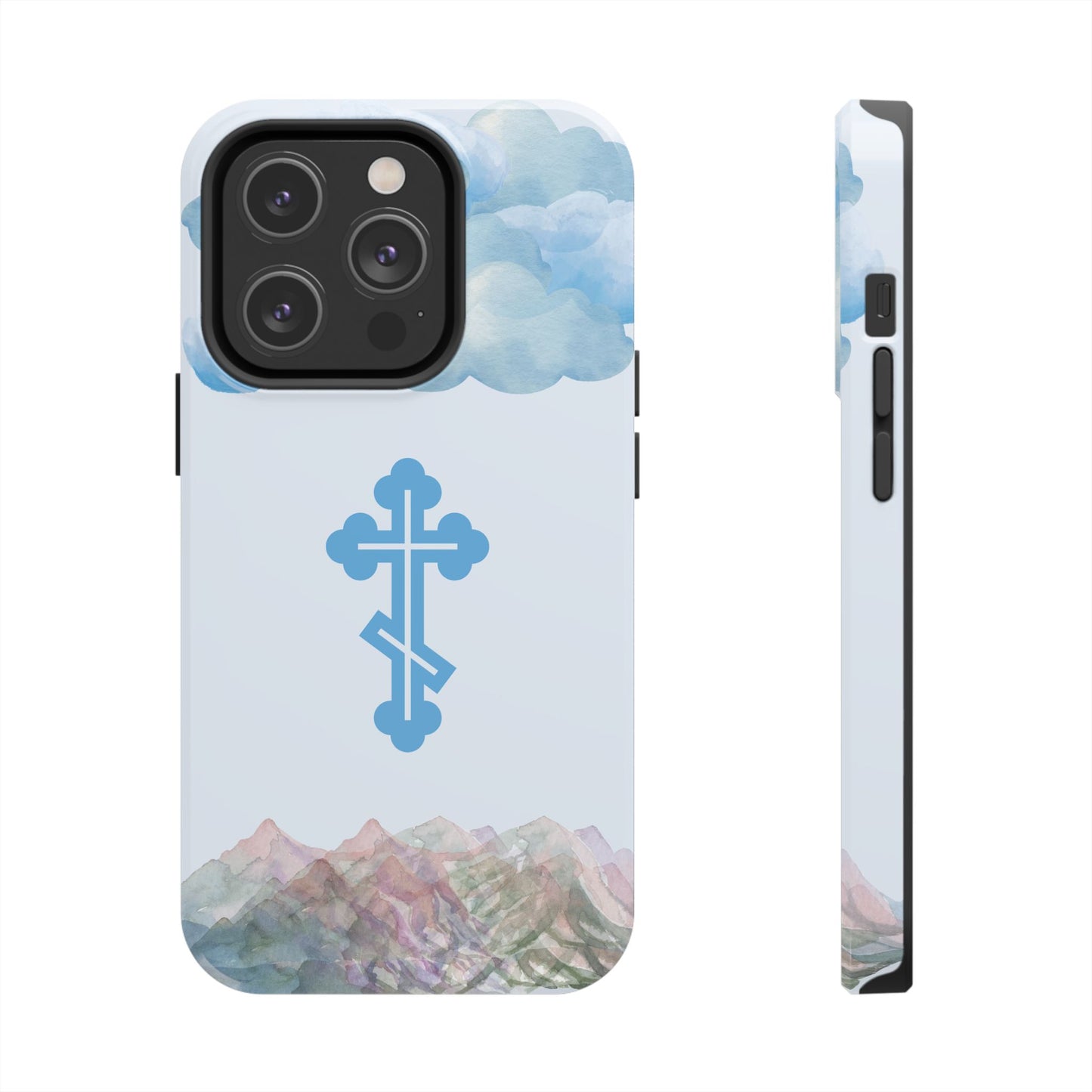 Mountain Clouds Orthodox Cross Tough iPhone Case