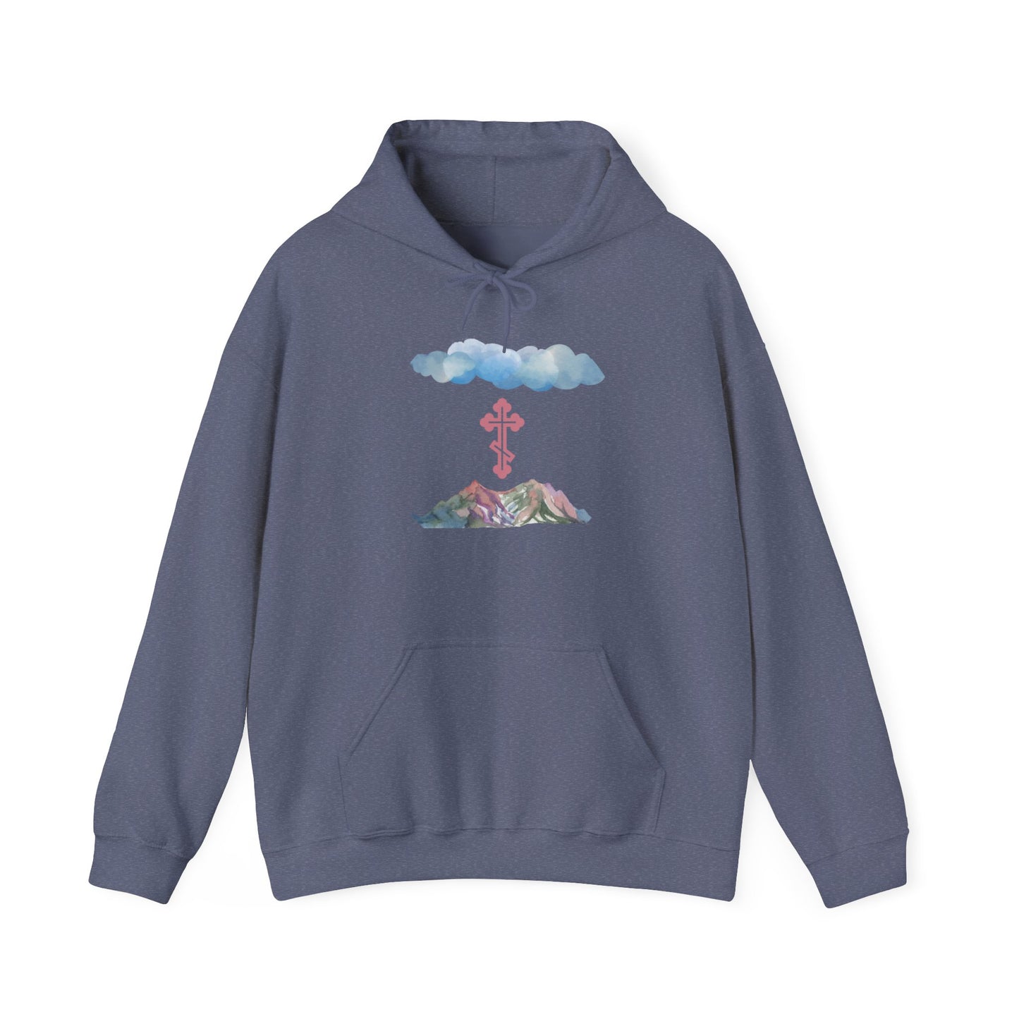 Orthodox Cross Mountain & Clouds Hoodie