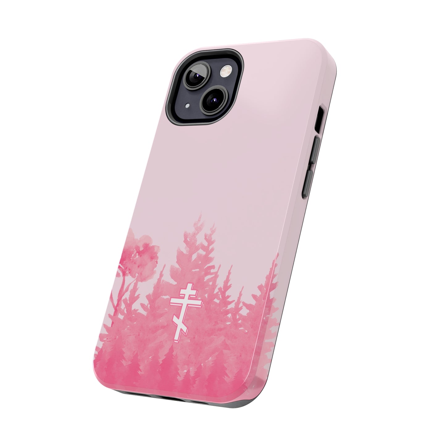 Orthodox Cross Pink Forest iPhone Case