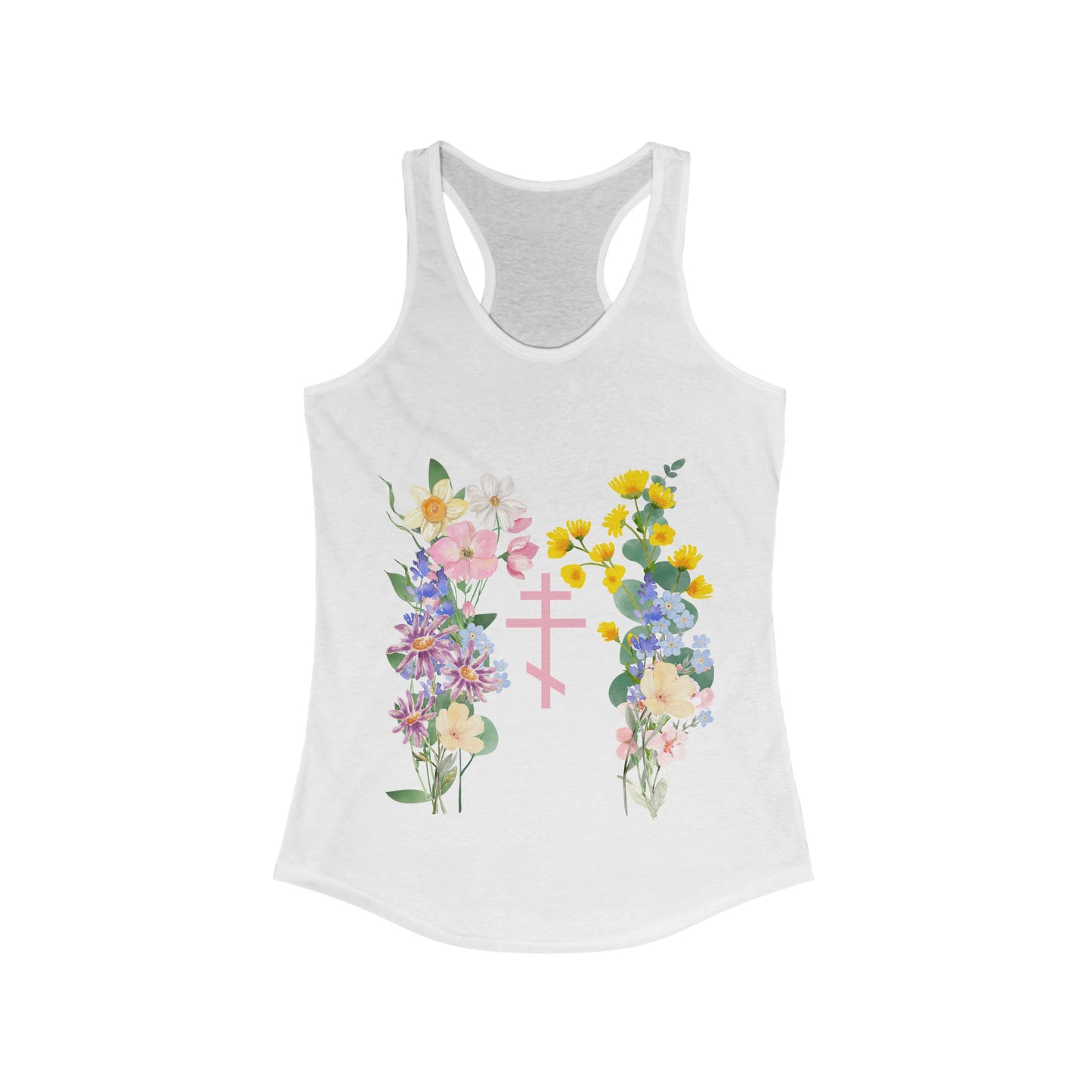 Wildflower Orthodox Cross Racerback Tank