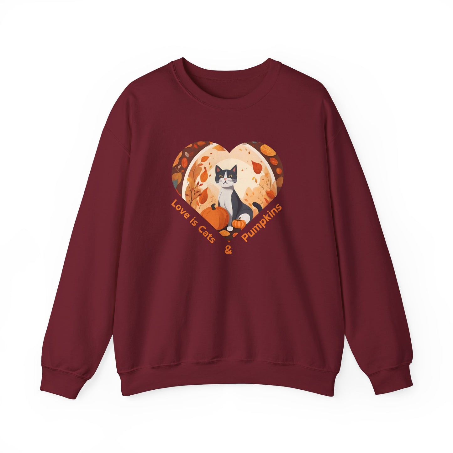 Love is Cats & Pumpkins Autumn Sweatshirt