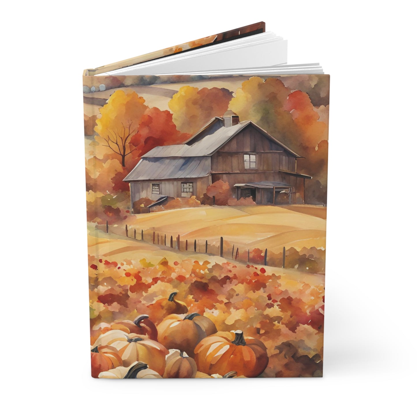 Pumpkin Fall Scenery Journal - Hardcover Journal Matte