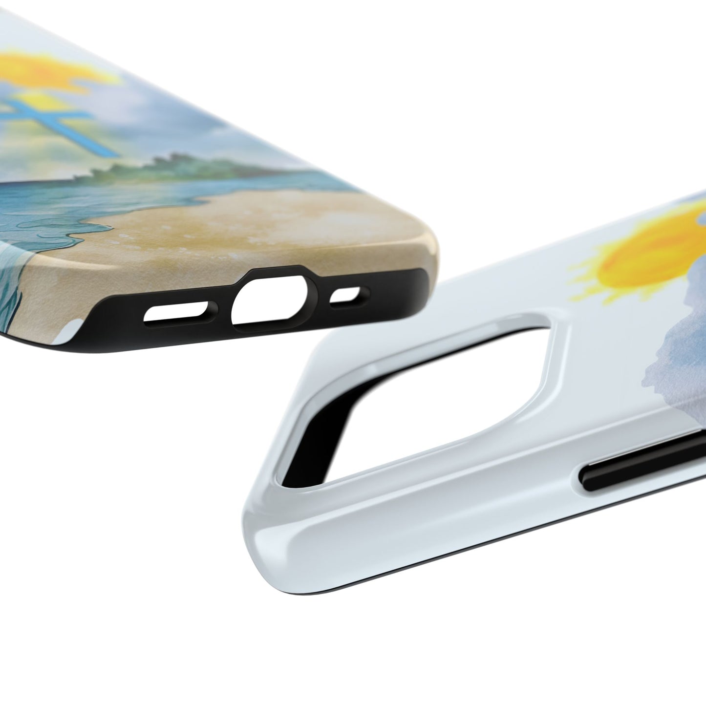 Cross Beach Scene Tough iPhone Case