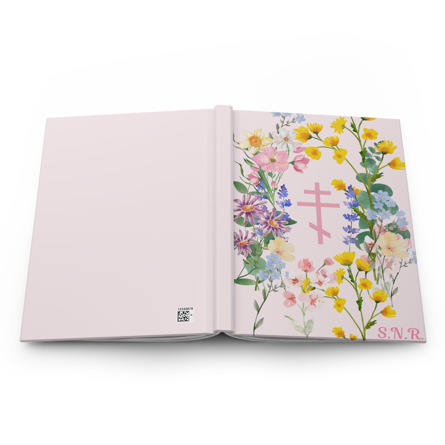 Personalized Floral Orthodox Cross Journal - Hardcover Journal Matte