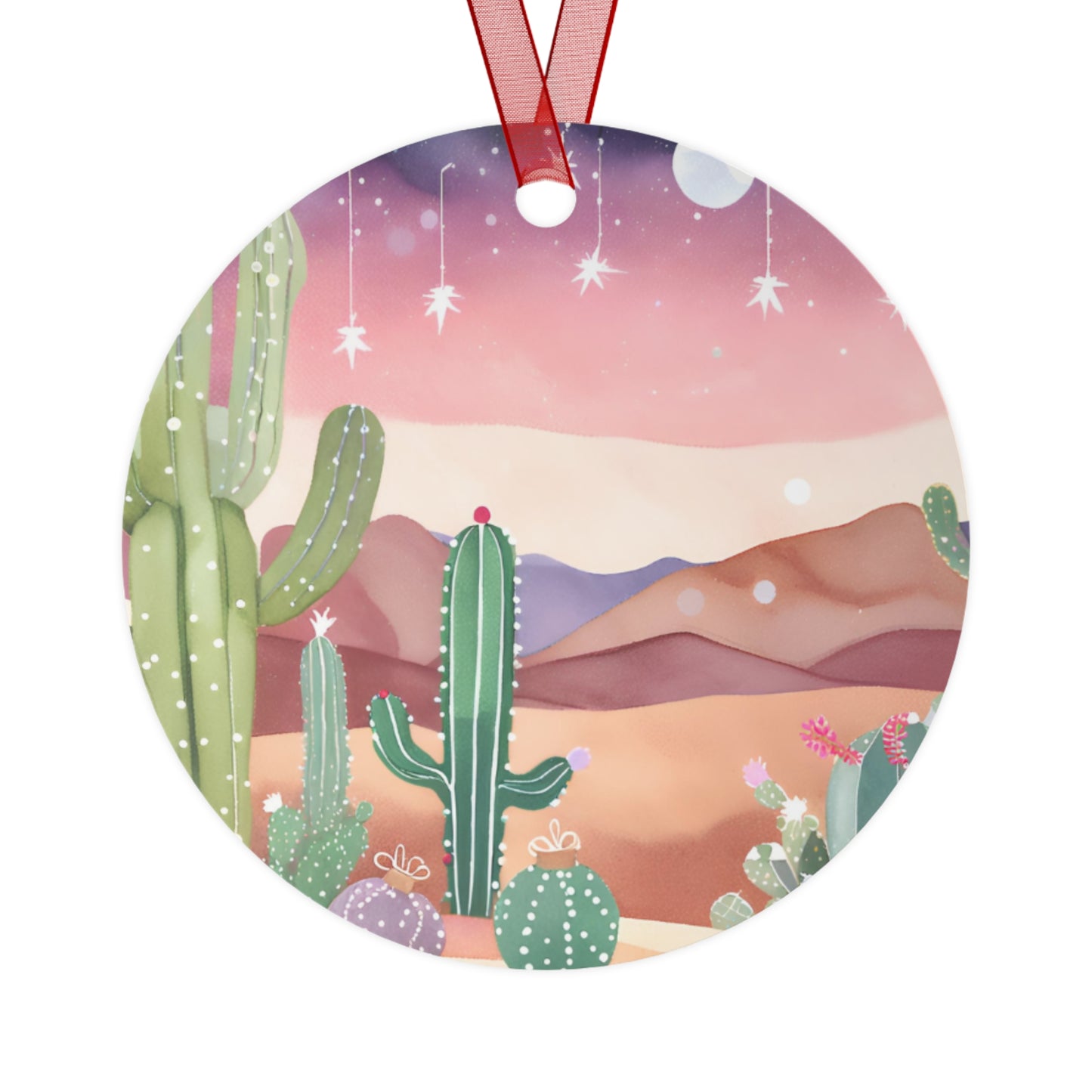 Desert Christmas Metal Ornament