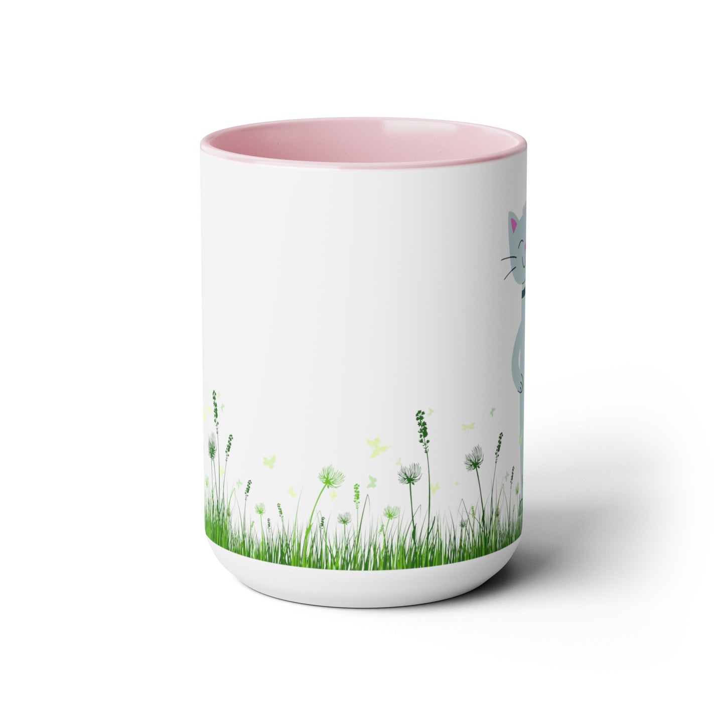 Happy Cat Giving You a Flower Mug