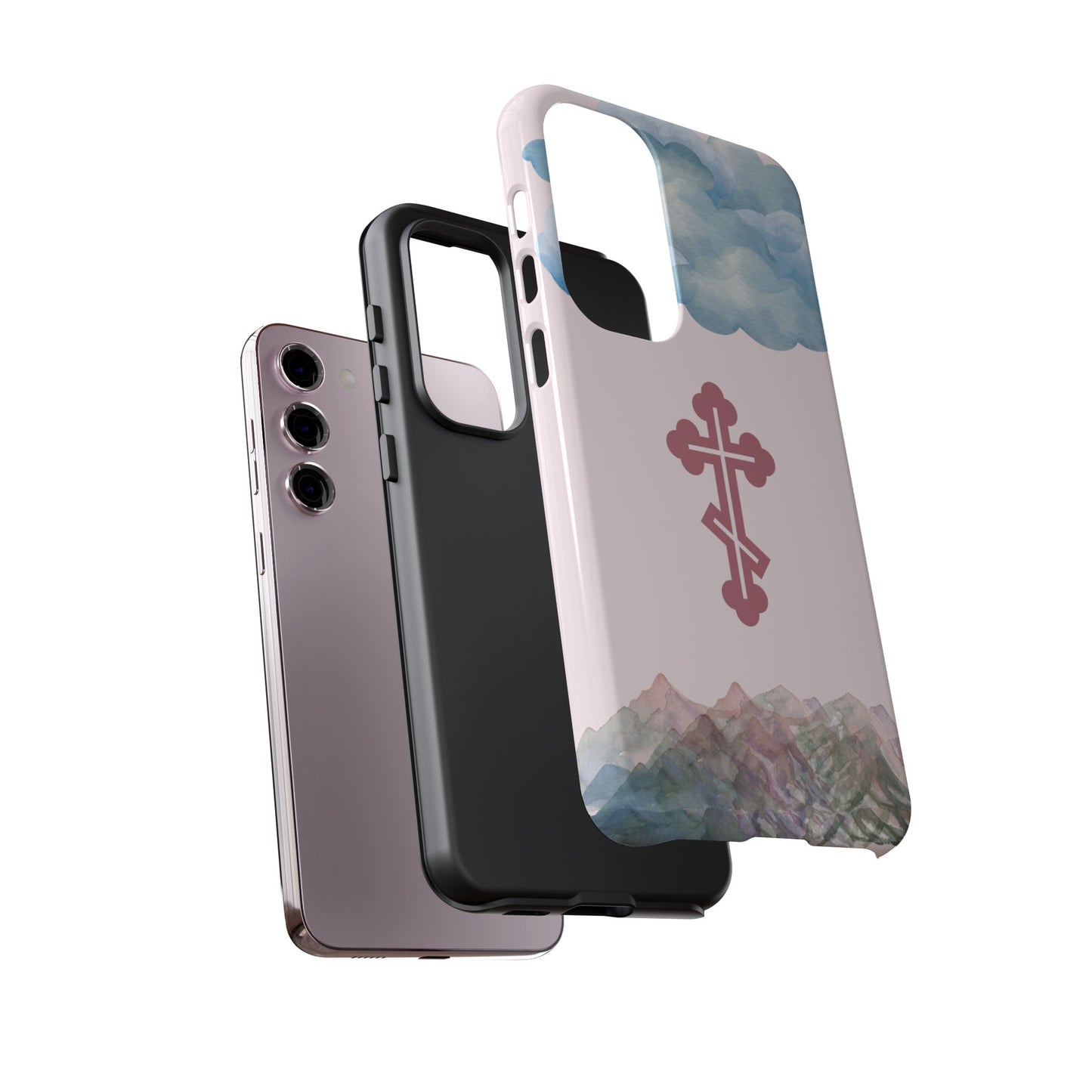 Mountain Clouds Orthodox Cross Tough Phone Case