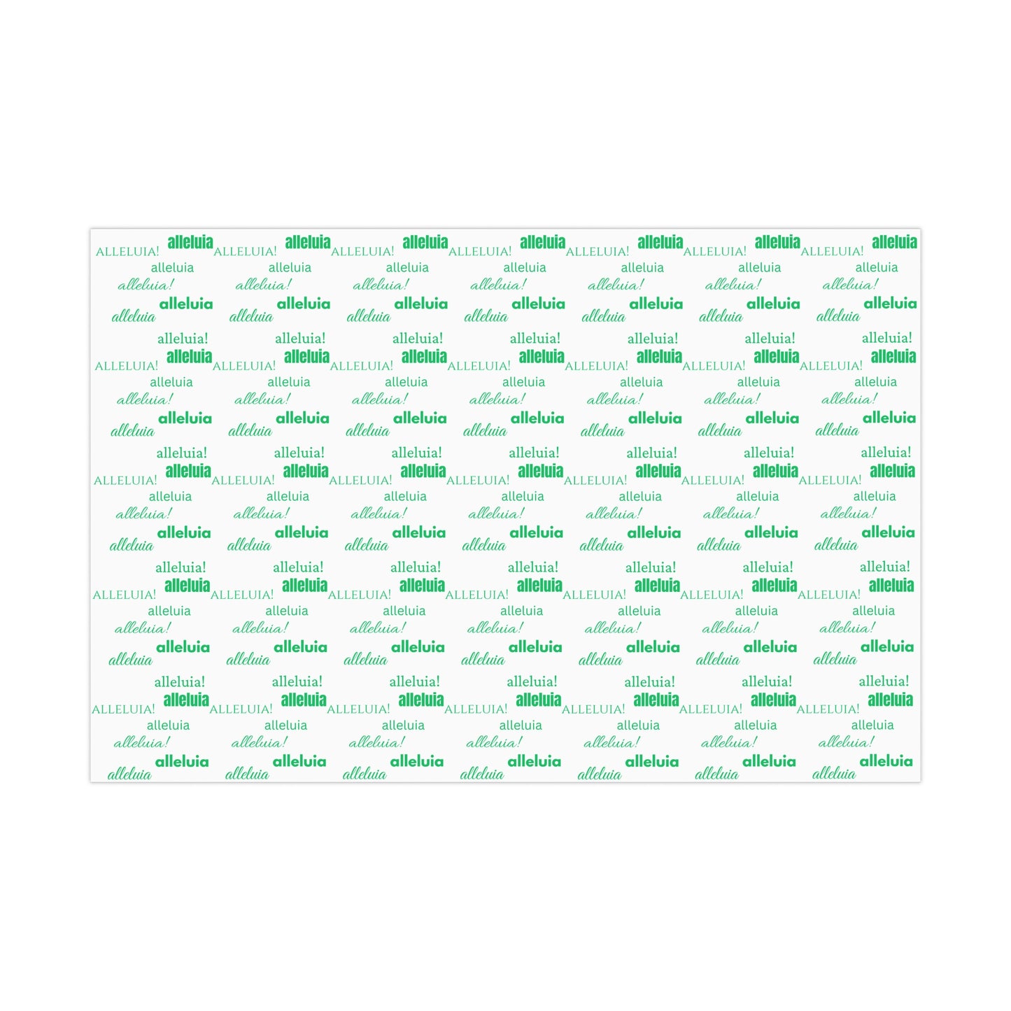 Alleluia Christmas Gift Wrap Papers Green