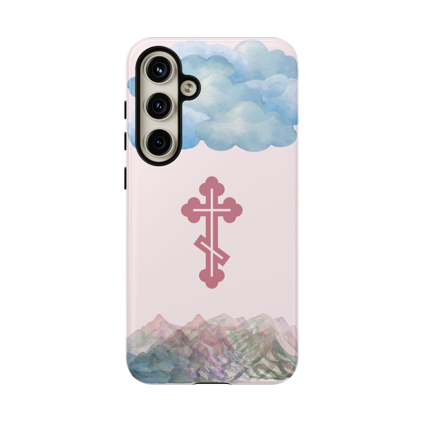 Mountain Clouds Orthodox Cross Tough Phone Case